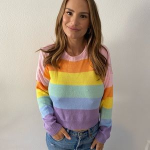 Rainbow sweater (slightly cropped style)